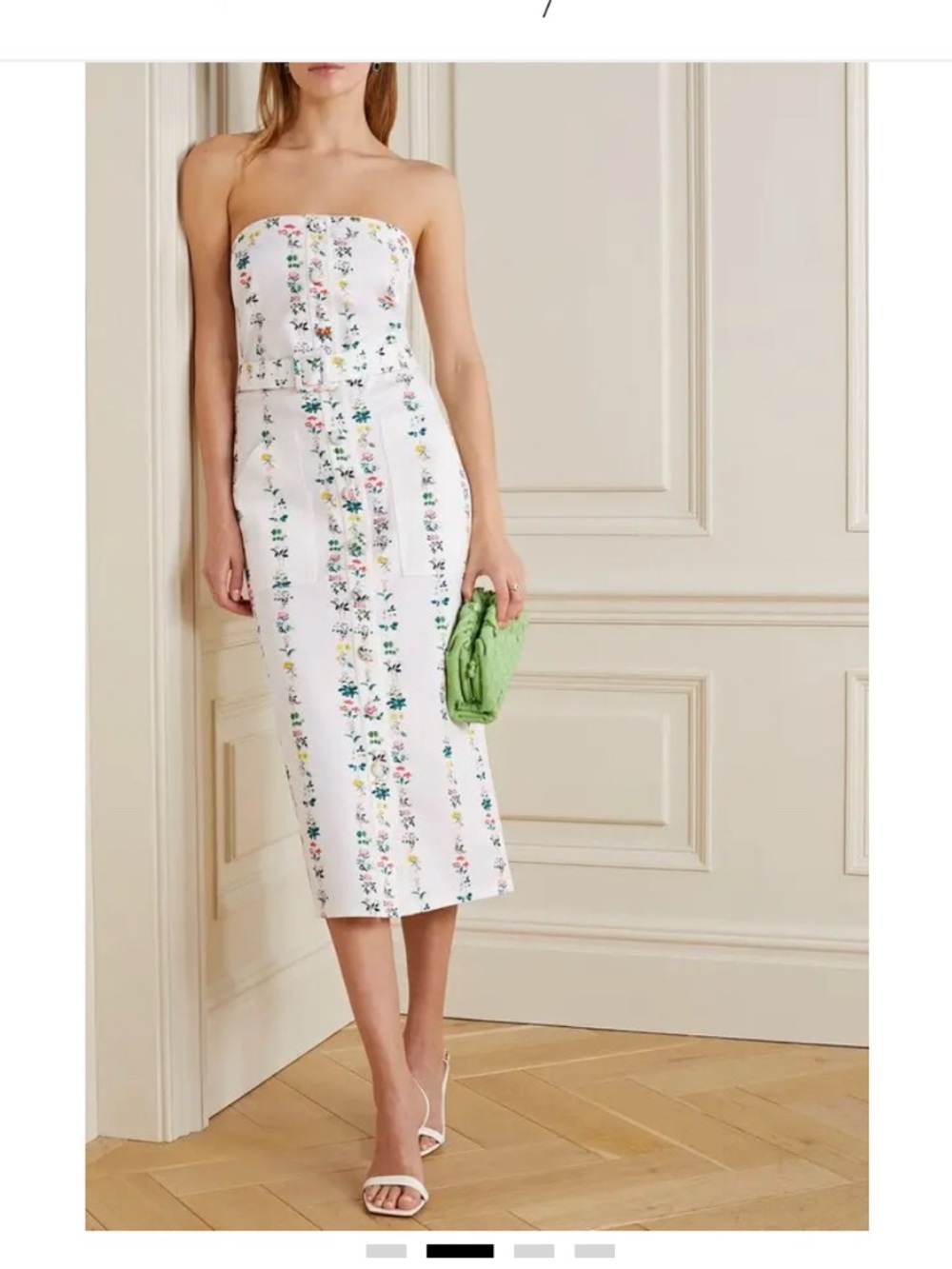 Beautiful Adam Lippes sz.14 (closer to 12) denim like strapless floral dress